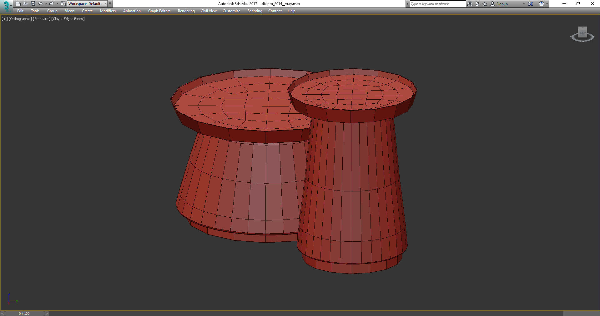 Daytona KEVIN SET OF 2 SIDE TABLES 3d model Low-poly 3D model_4