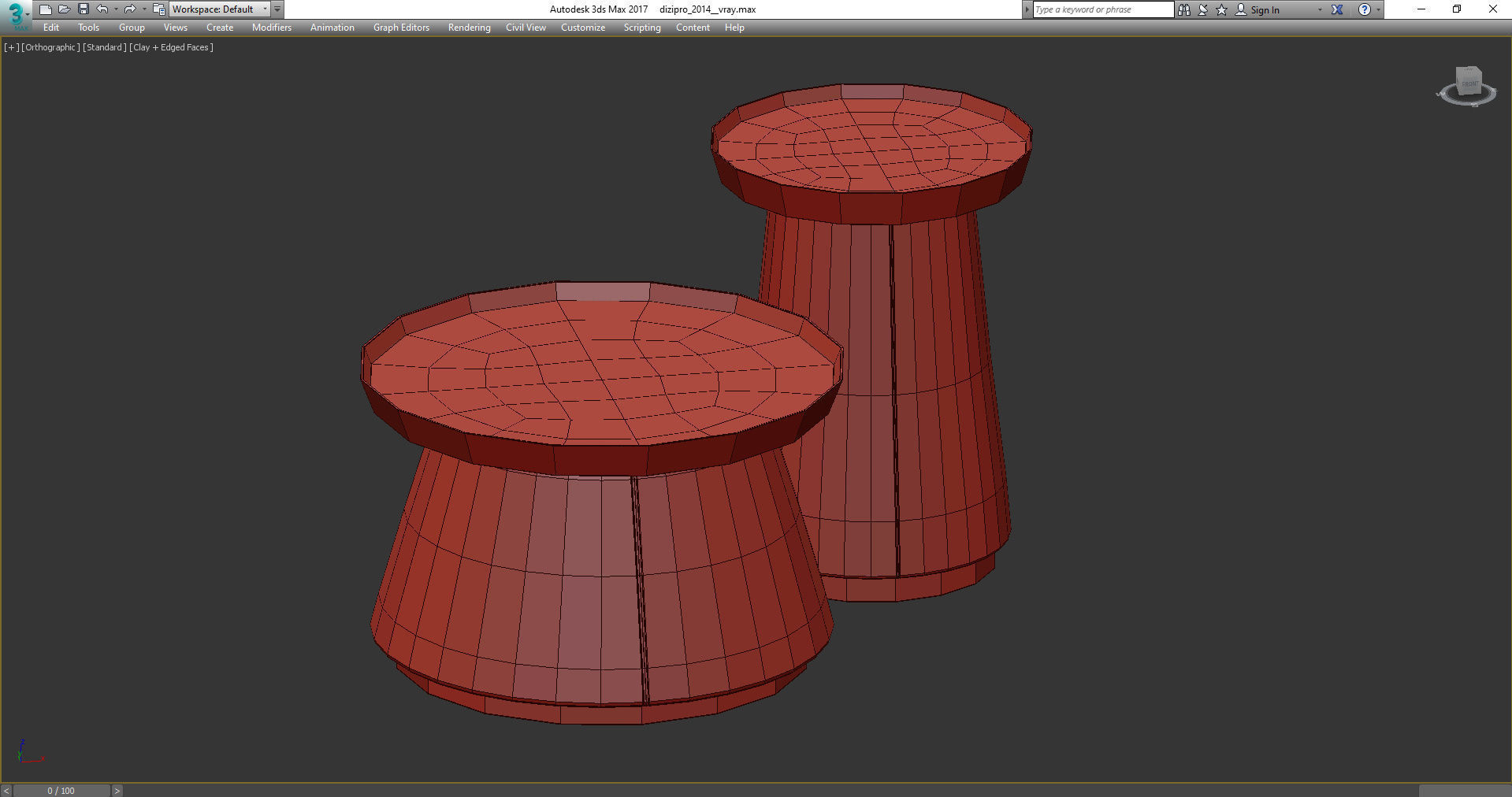 Daytona KEVIN SET OF 2 SIDE TABLES 3d model Low-poly 3D model_3