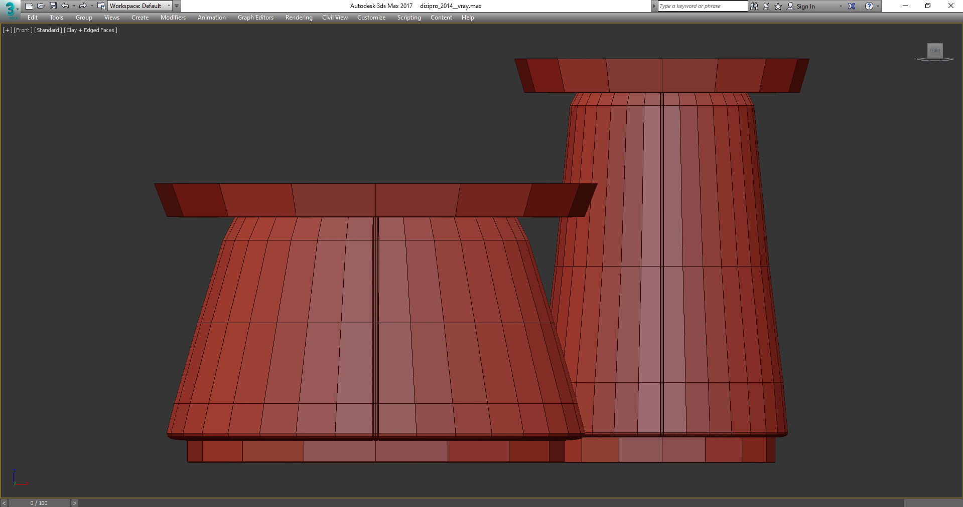 Daytona KEVIN SET OF 2 SIDE TABLES 3d model Low-poly 3D model_2