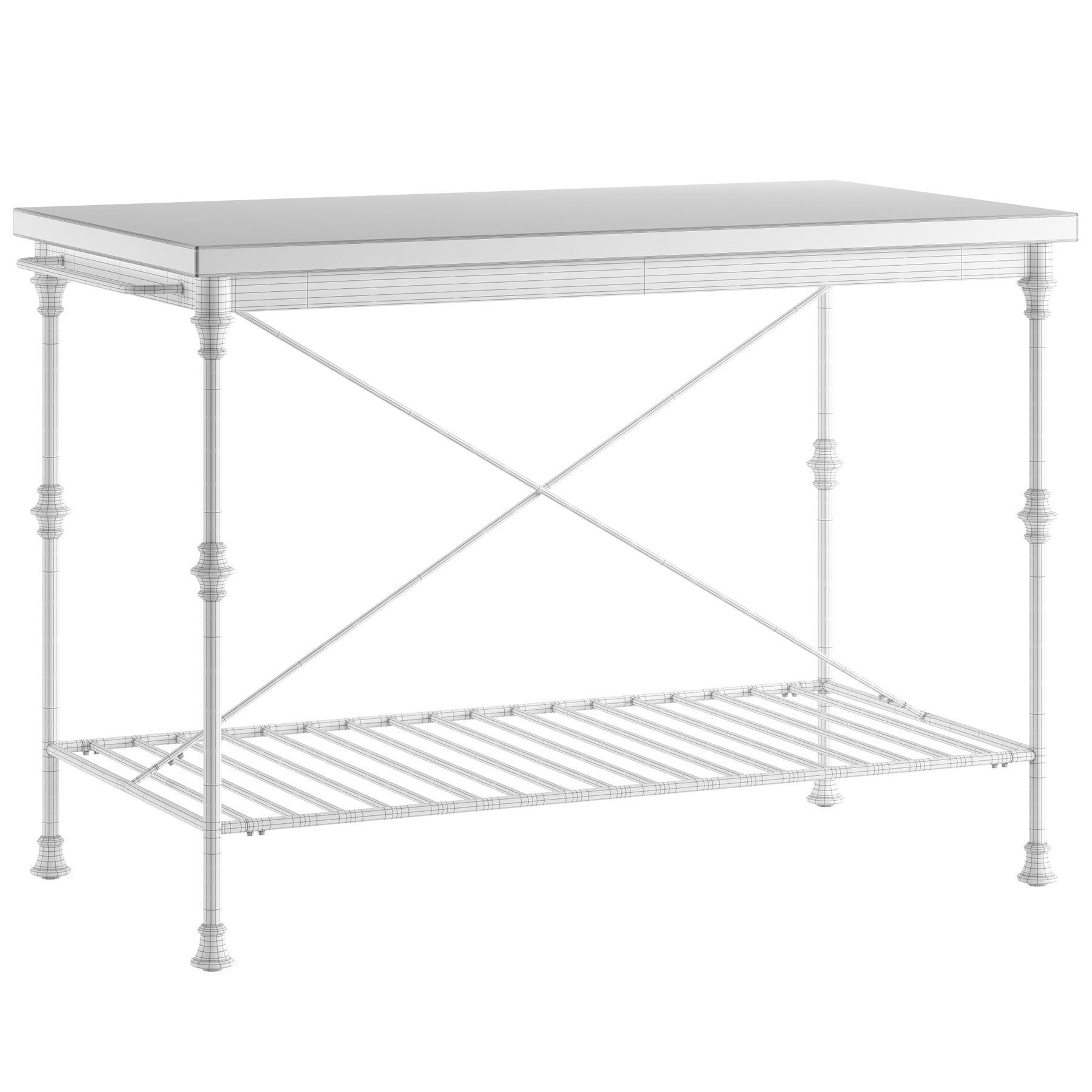 Crate and Barrel French Kitchen Island 3D model CGTrader