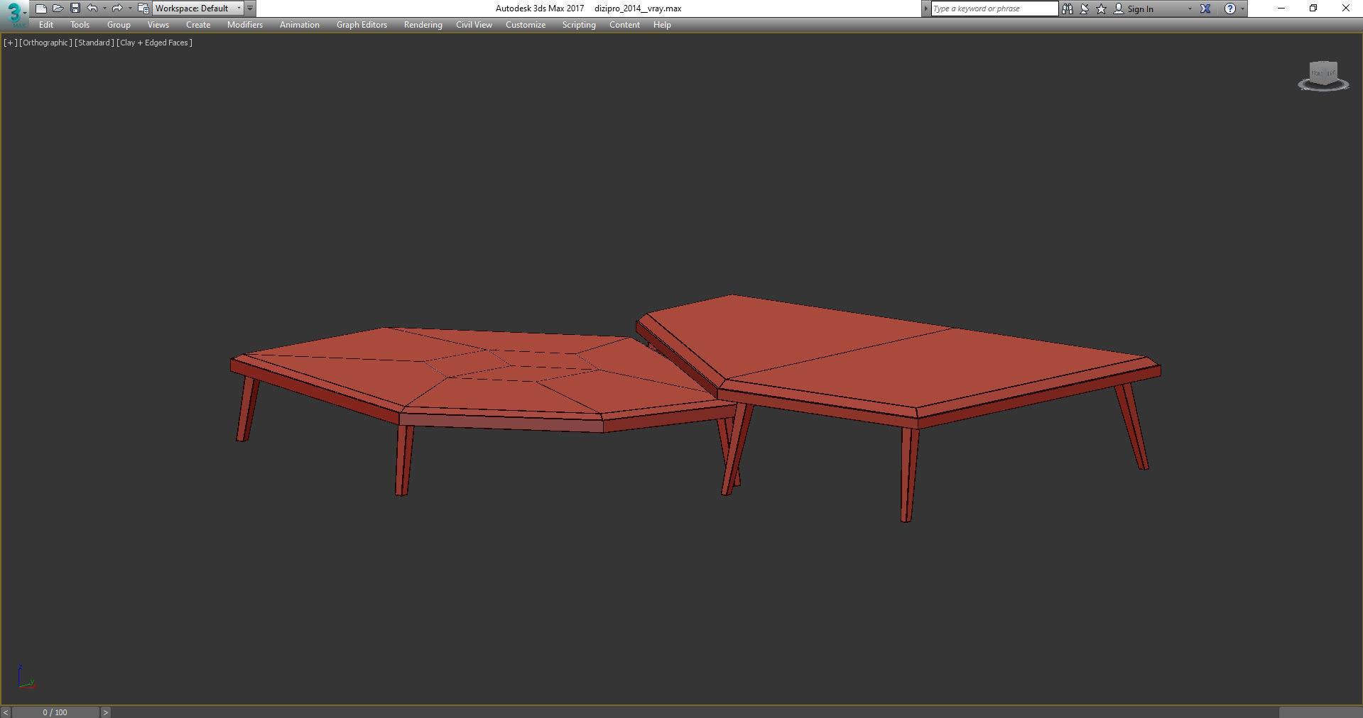 Zanaboni Edizioni EXPANDING SET OF 2 SIDE TABLES 3d model Low-poly 3D model_4