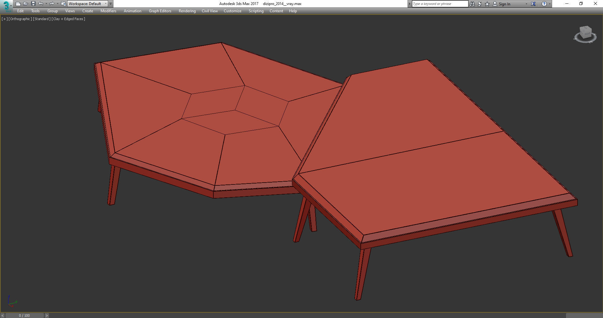 Zanaboni Edizioni EXPANDING SET OF 2 SIDE TABLES 3d model Low-poly 3D model_3