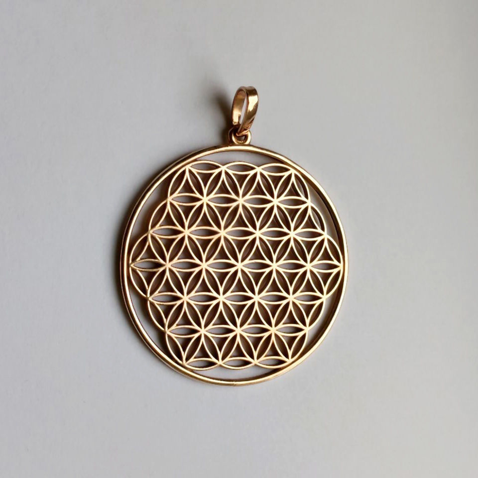 Flower of Life pendant 3D print model 3D print model_5