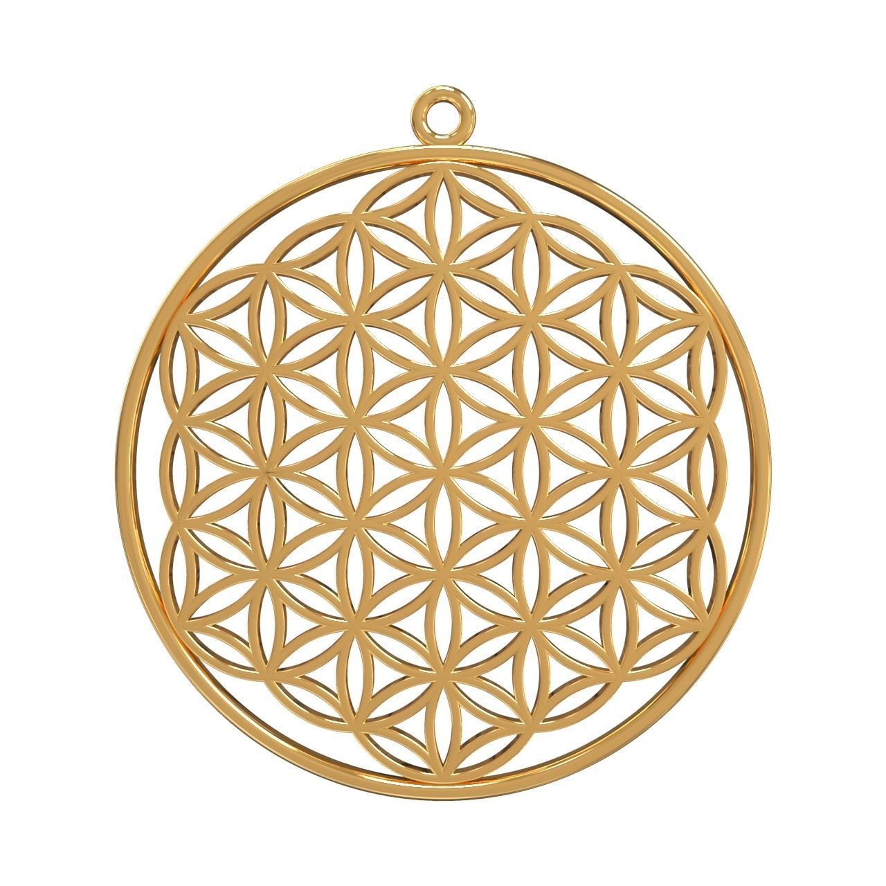 Flower of Life pendant 3D print model 3D print model_1