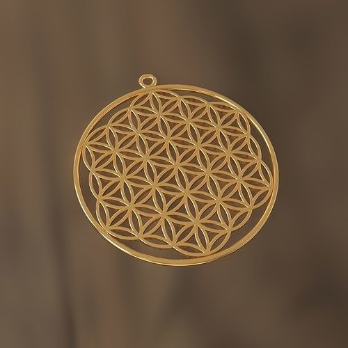 Flower of Life pendant 3D print model 3D print model