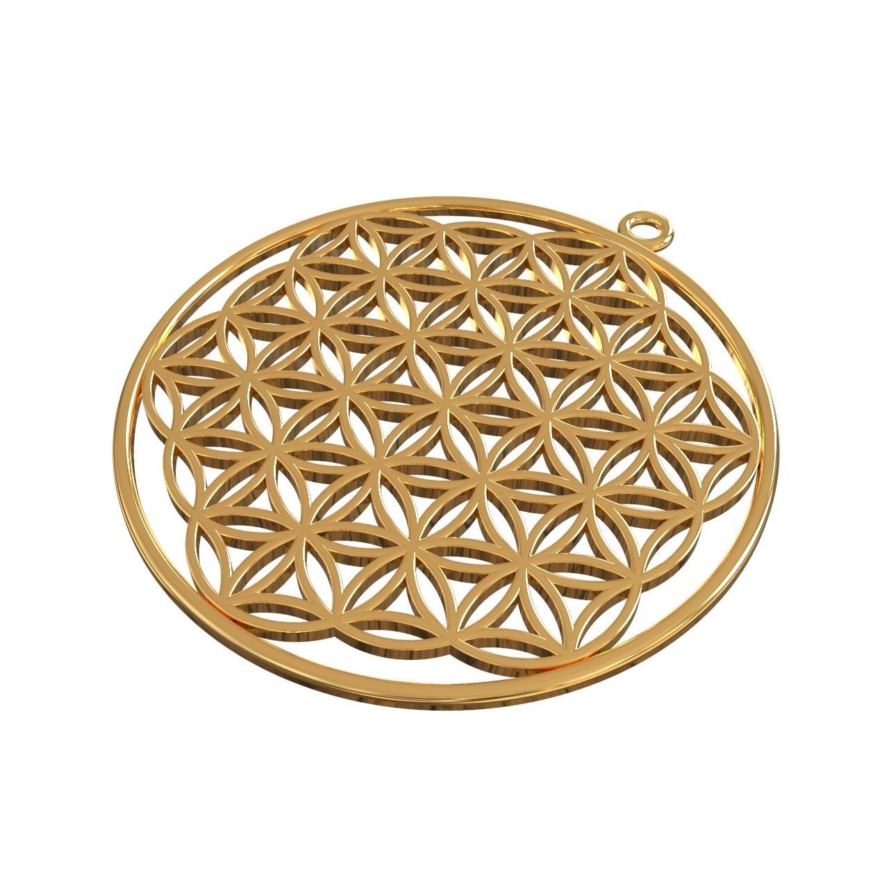 Flower of Life pendant 3D print model 3D print model_2