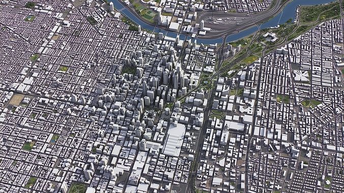 Philadelphia Low-poly 3D model 3