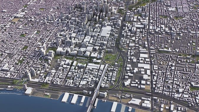 Philadelphia Low-poly 3D model 2