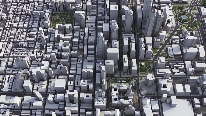 Philadelphia Low-poly 3D model 5