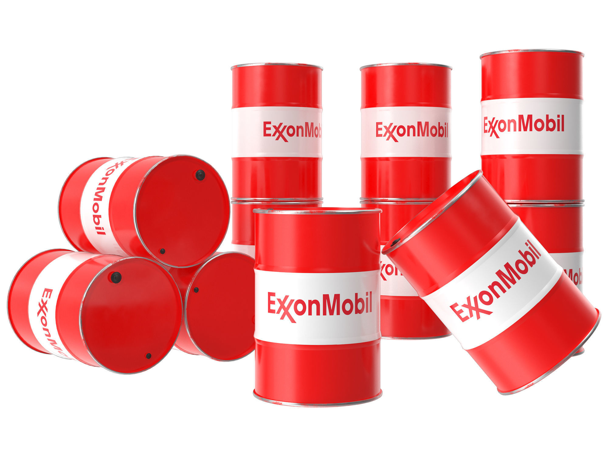 Exxonmobil oil barrel 3D model_6