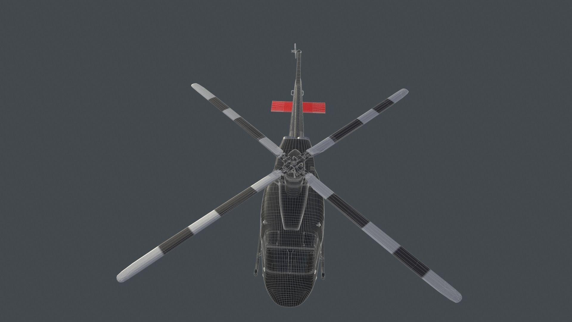 Bell 412 military attack and transport helicopter 3D model_35