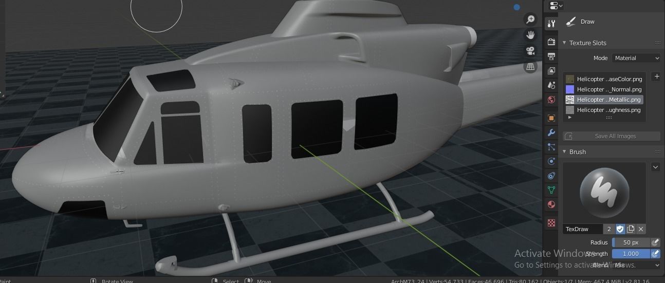 Bell 412 military attack and transport helicopter 3D model_7