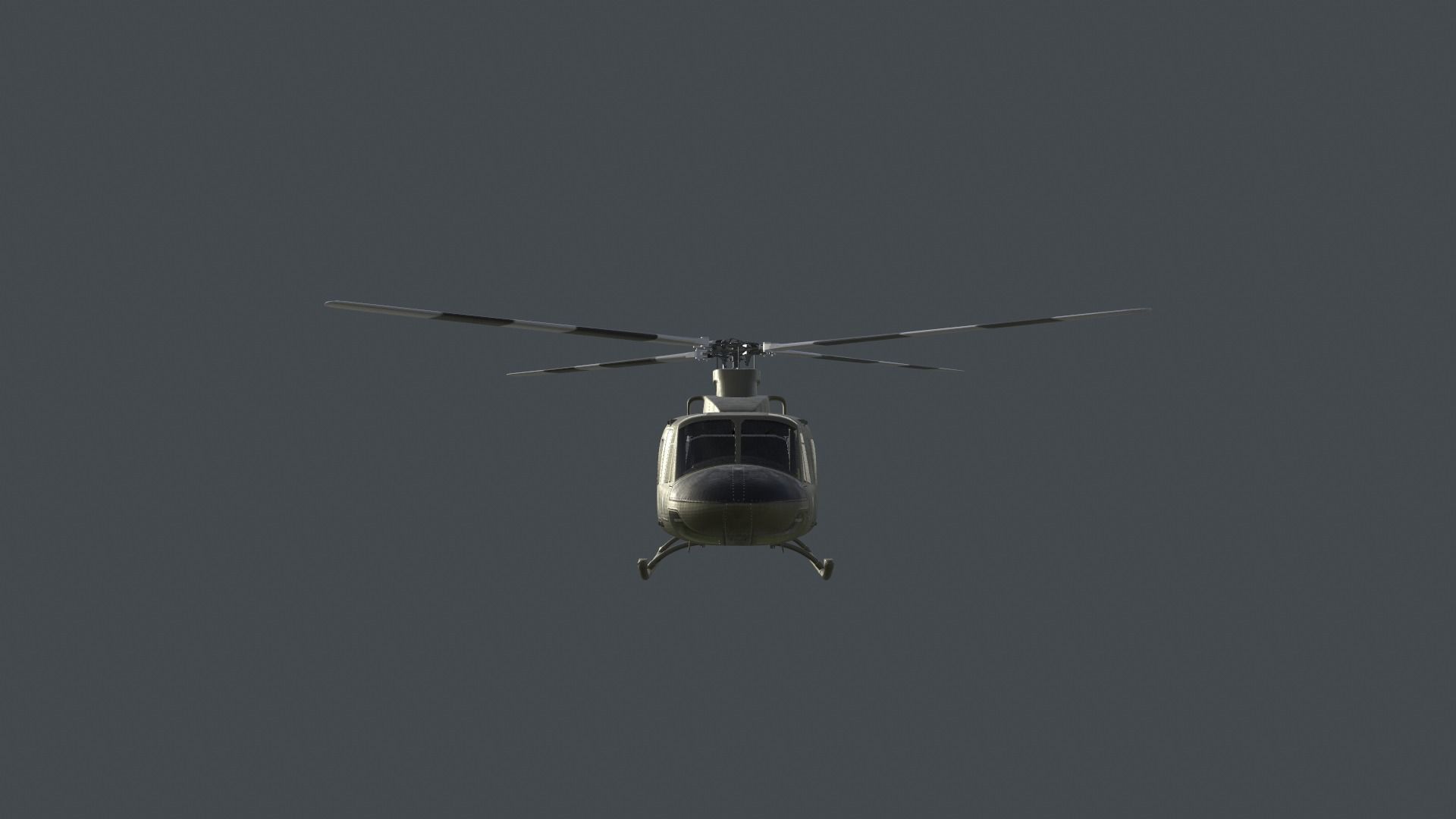 Bell 412 military attack and transport helicopter 3D model_17