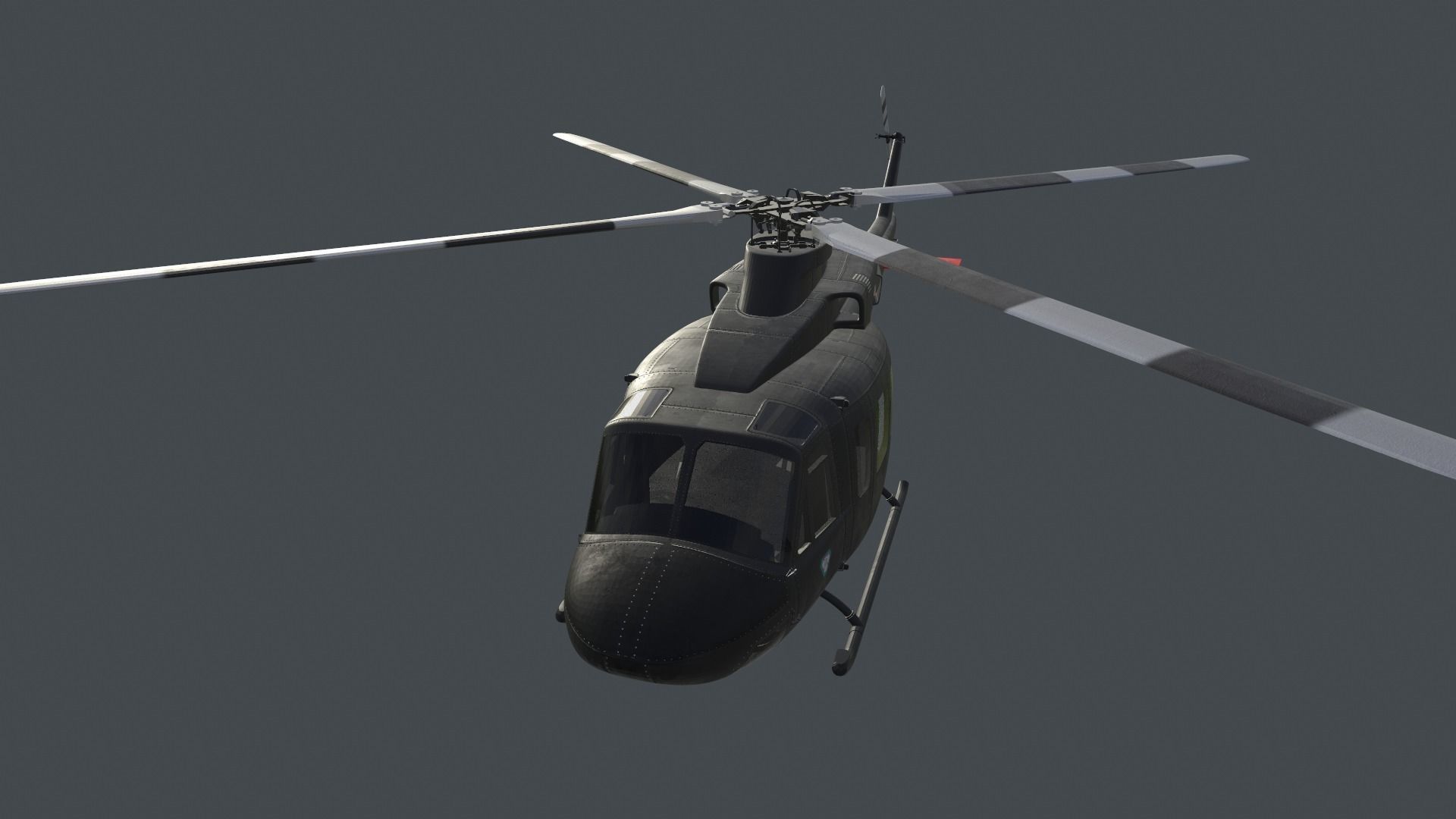 Bell 412 military attack and transport helicopter 3D model_40