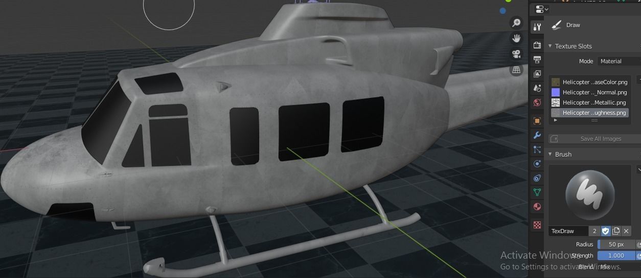 Bell 412 military attack and transport helicopter 3D model_8