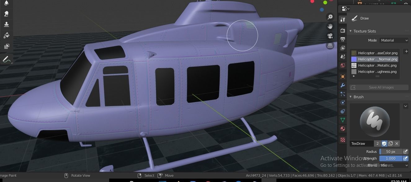 Bell 412 military attack and transport helicopter 3D model_5