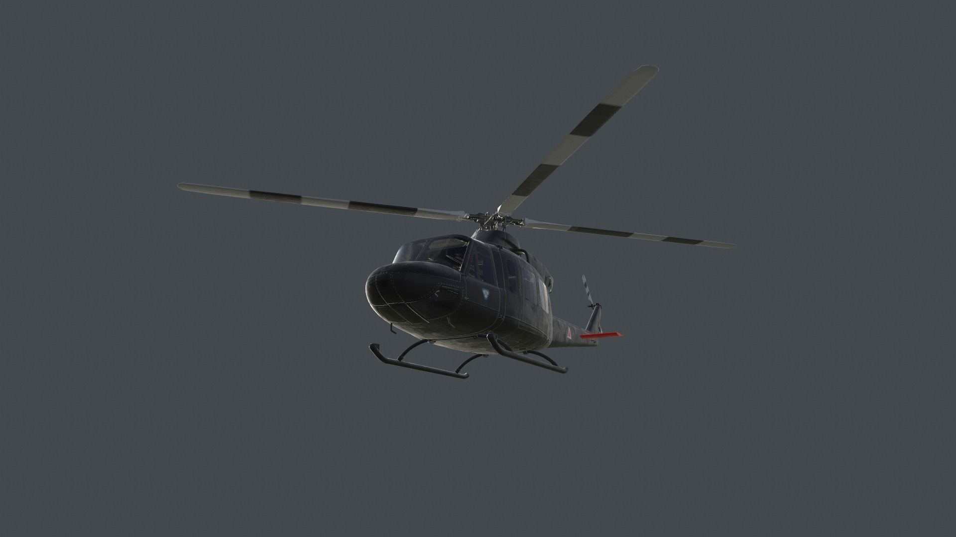 Bell 412 military attack and transport helicopter 3D model_27