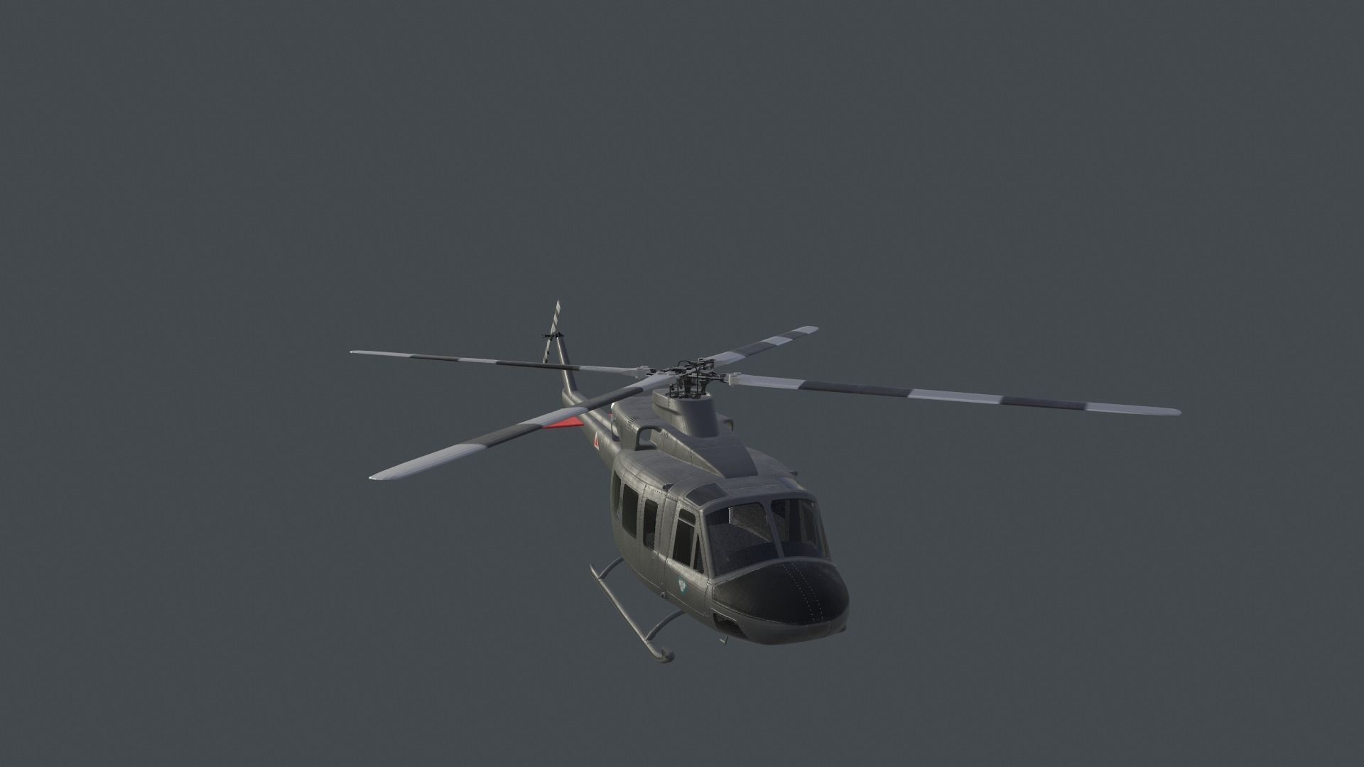 Bell 412 military attack and transport helicopter 3D model_29