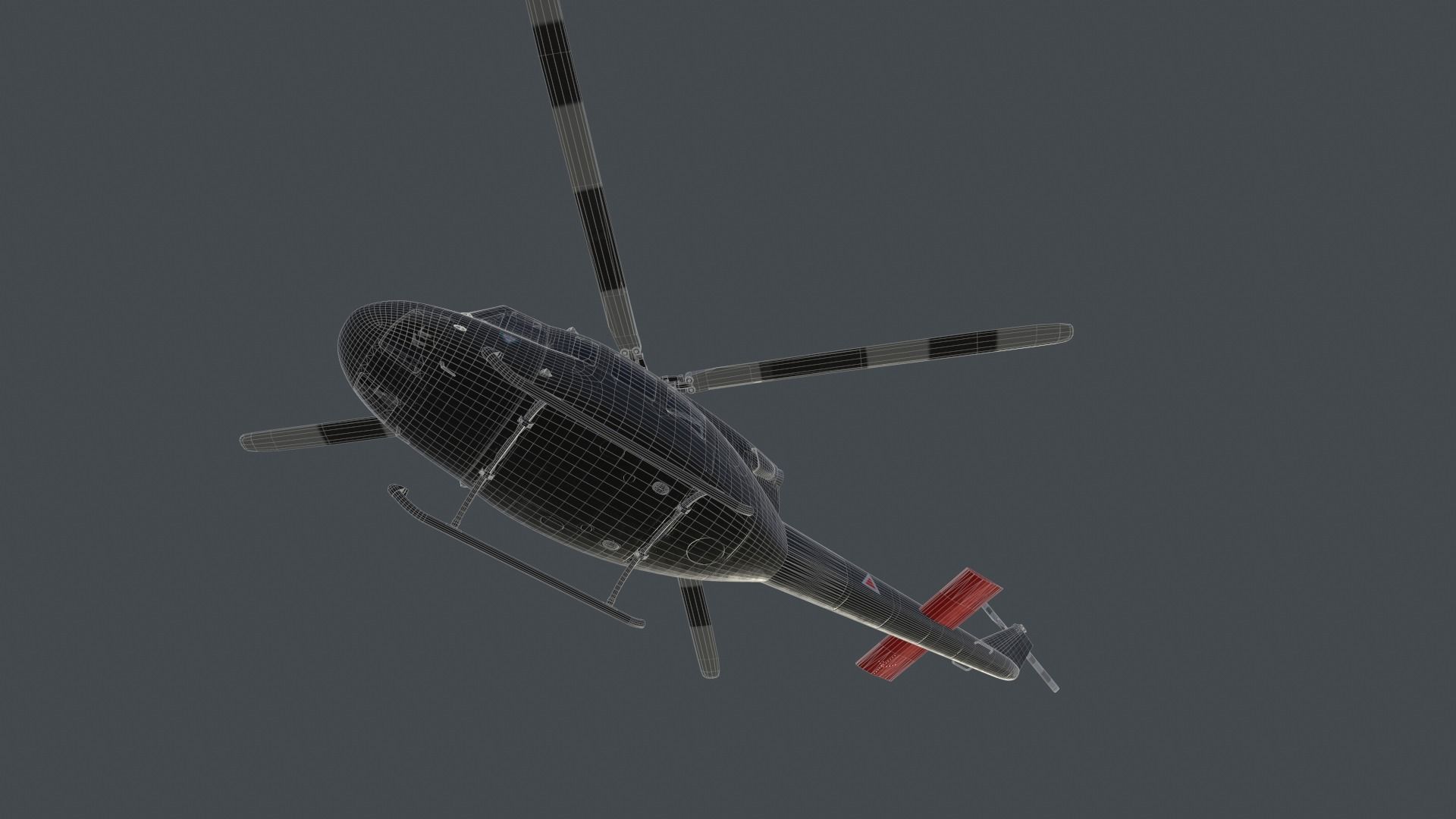 Bell 412 military attack and transport helicopter 3D model_34