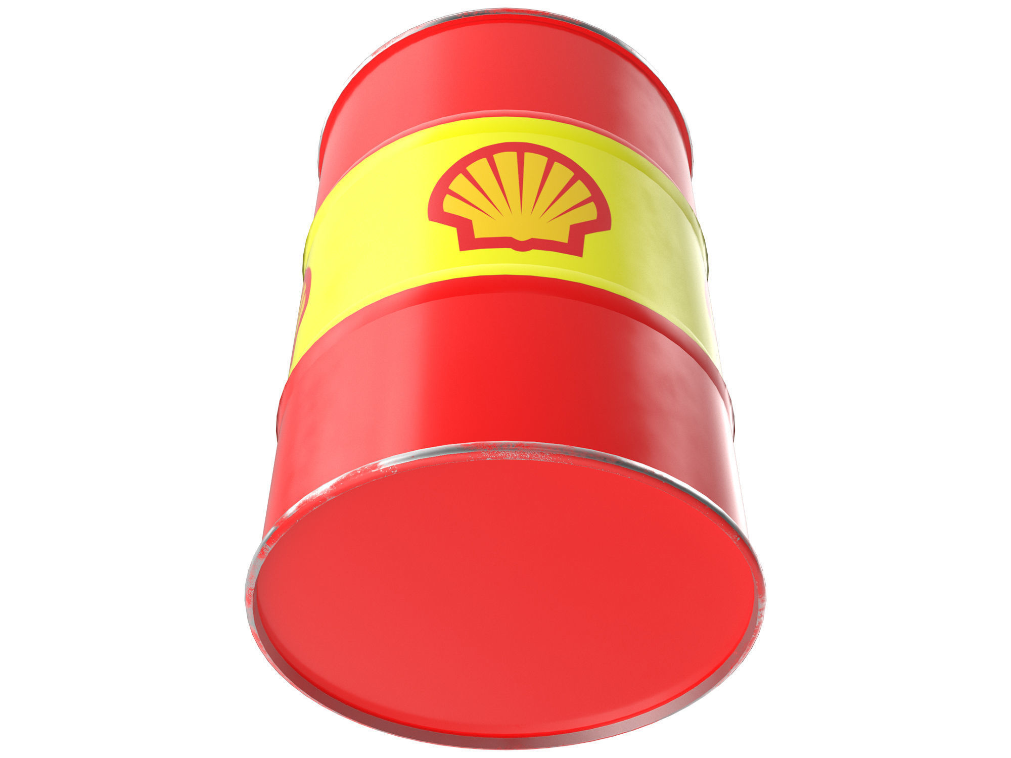 Shell oil barrel 3D model_2