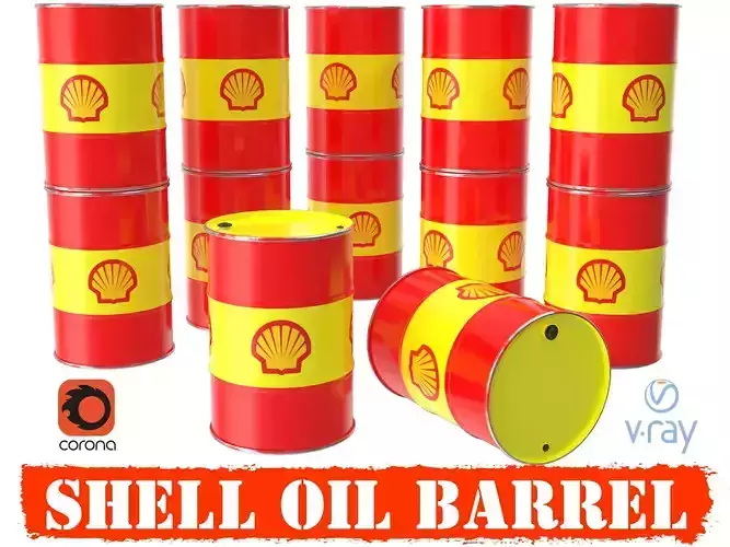 Shell oil barrel