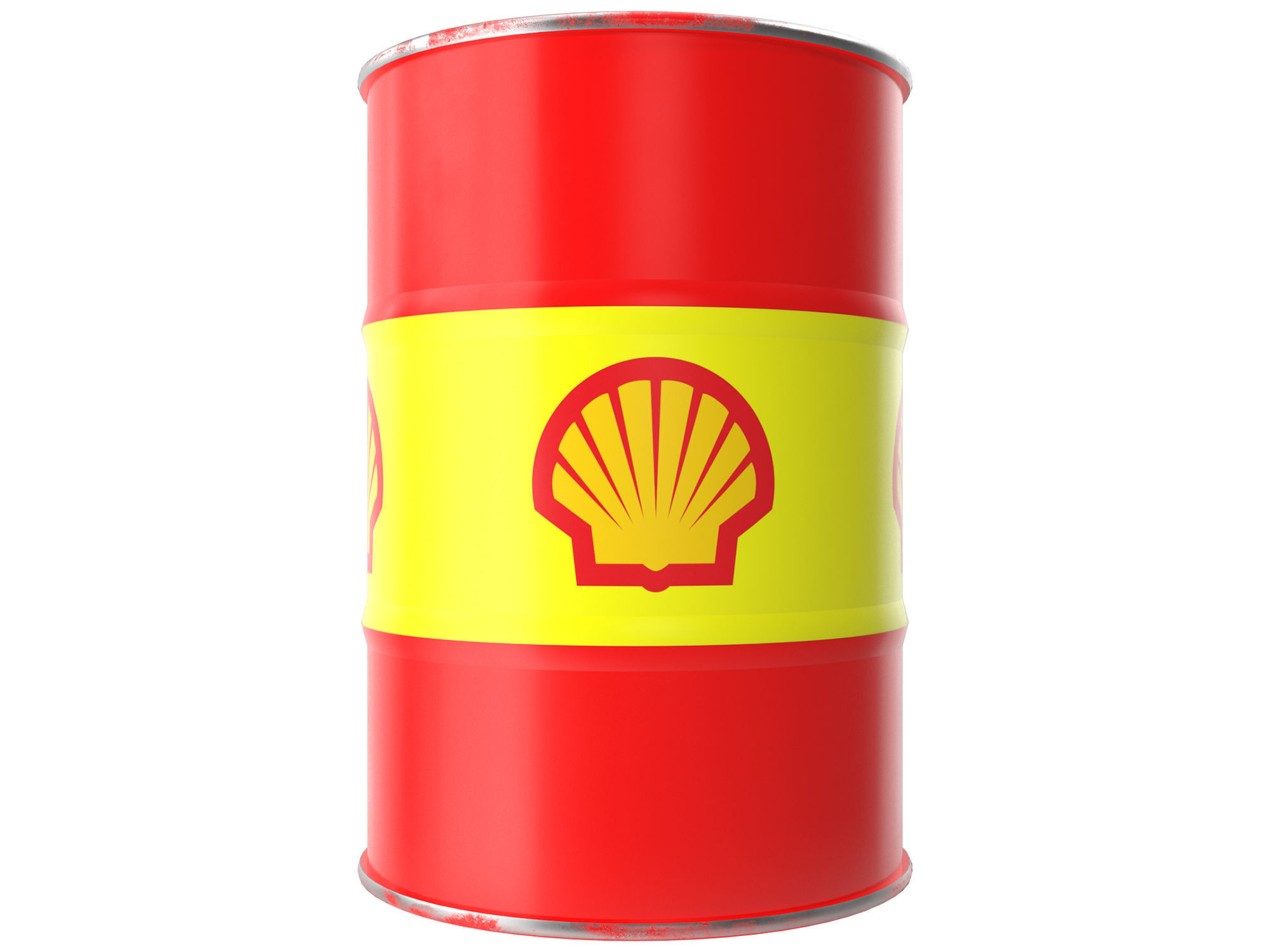 Shell oil barrel 3D model_3