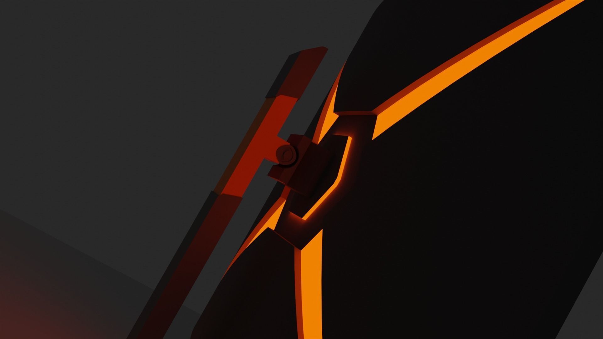 Curved Screen Gaming Monitor 3D model_2