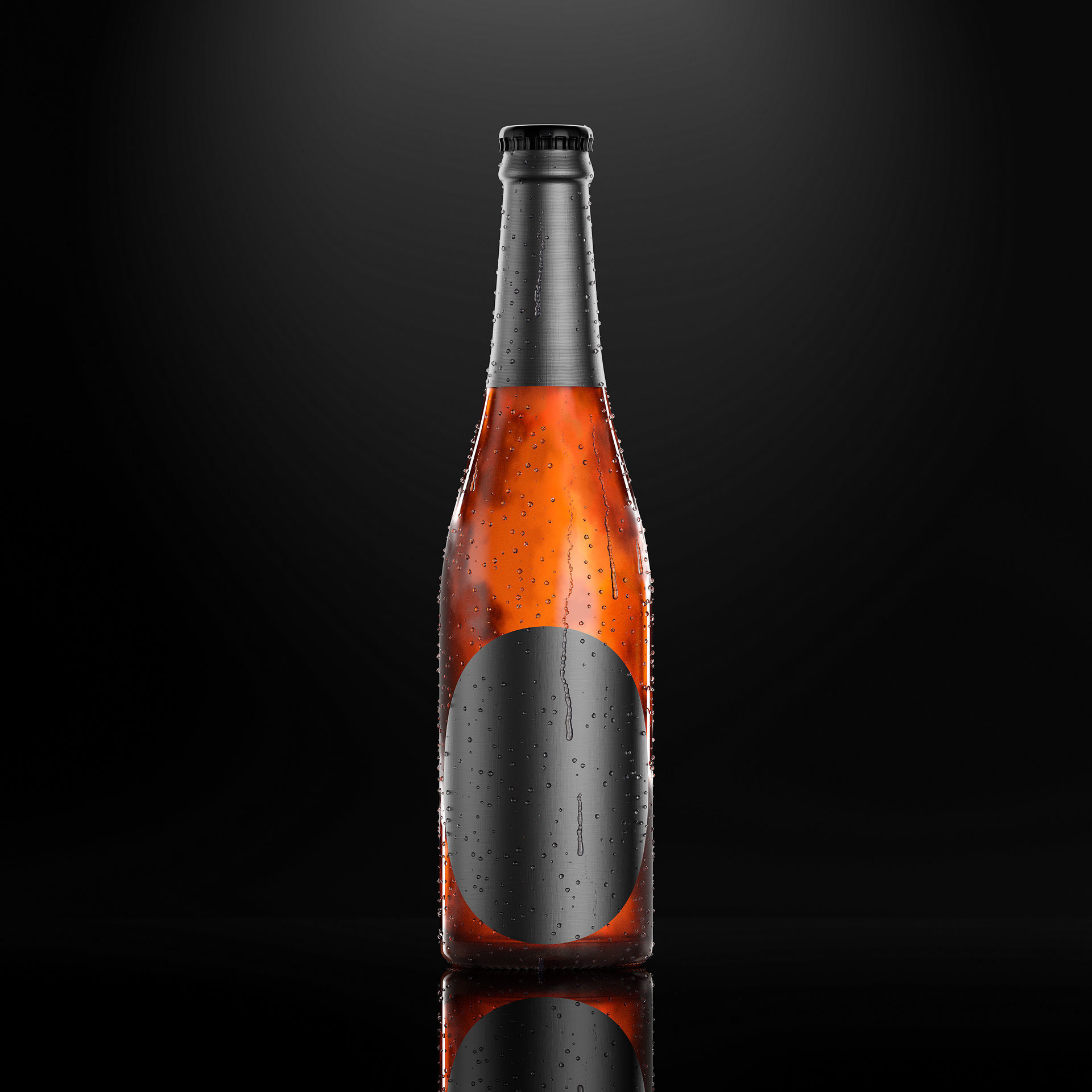 7 Beer Bottles 3D model_9