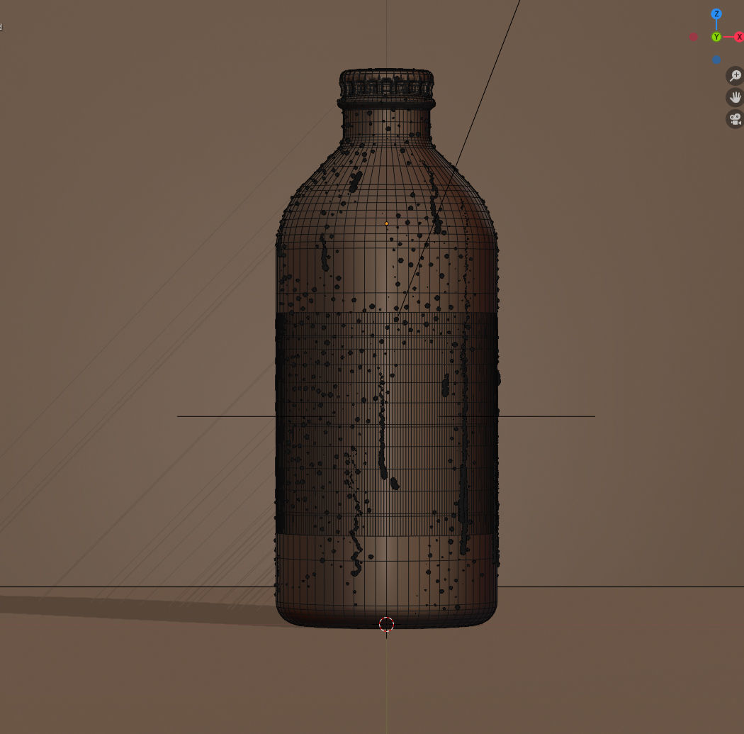 7 Beer Bottles 3D model_19