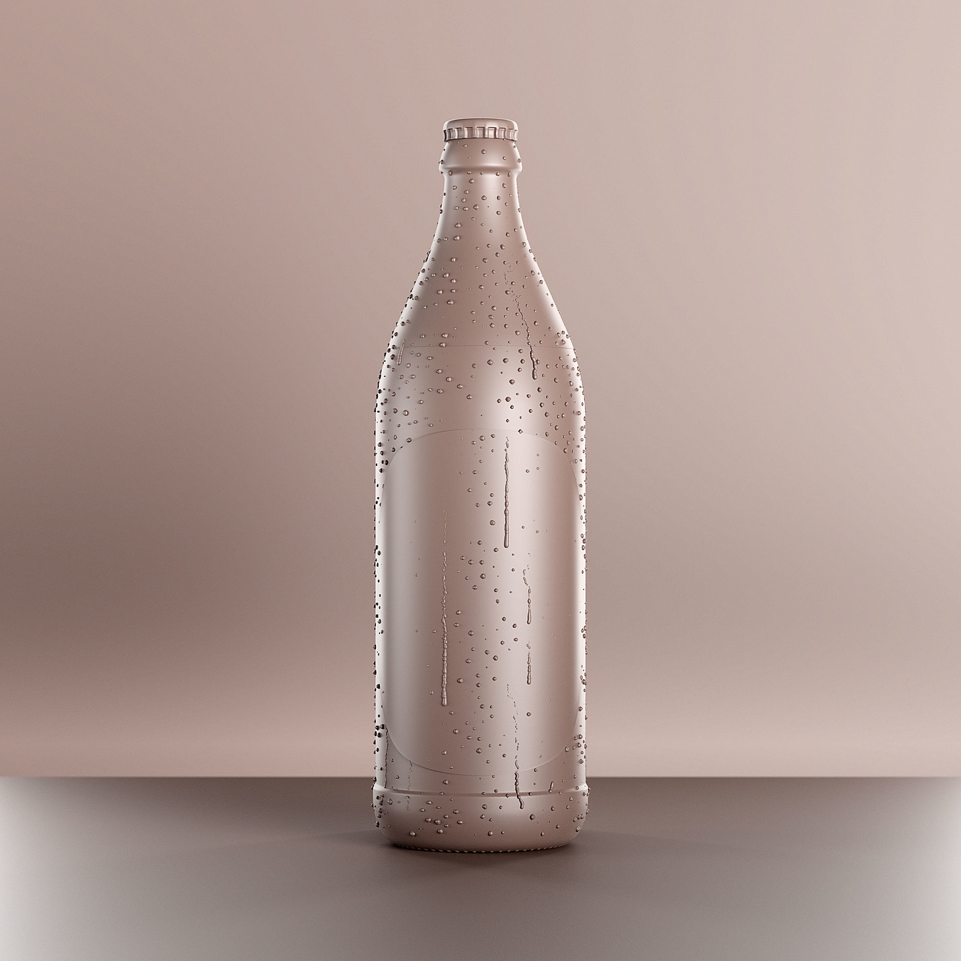 7 Beer Bottles 3D model_8