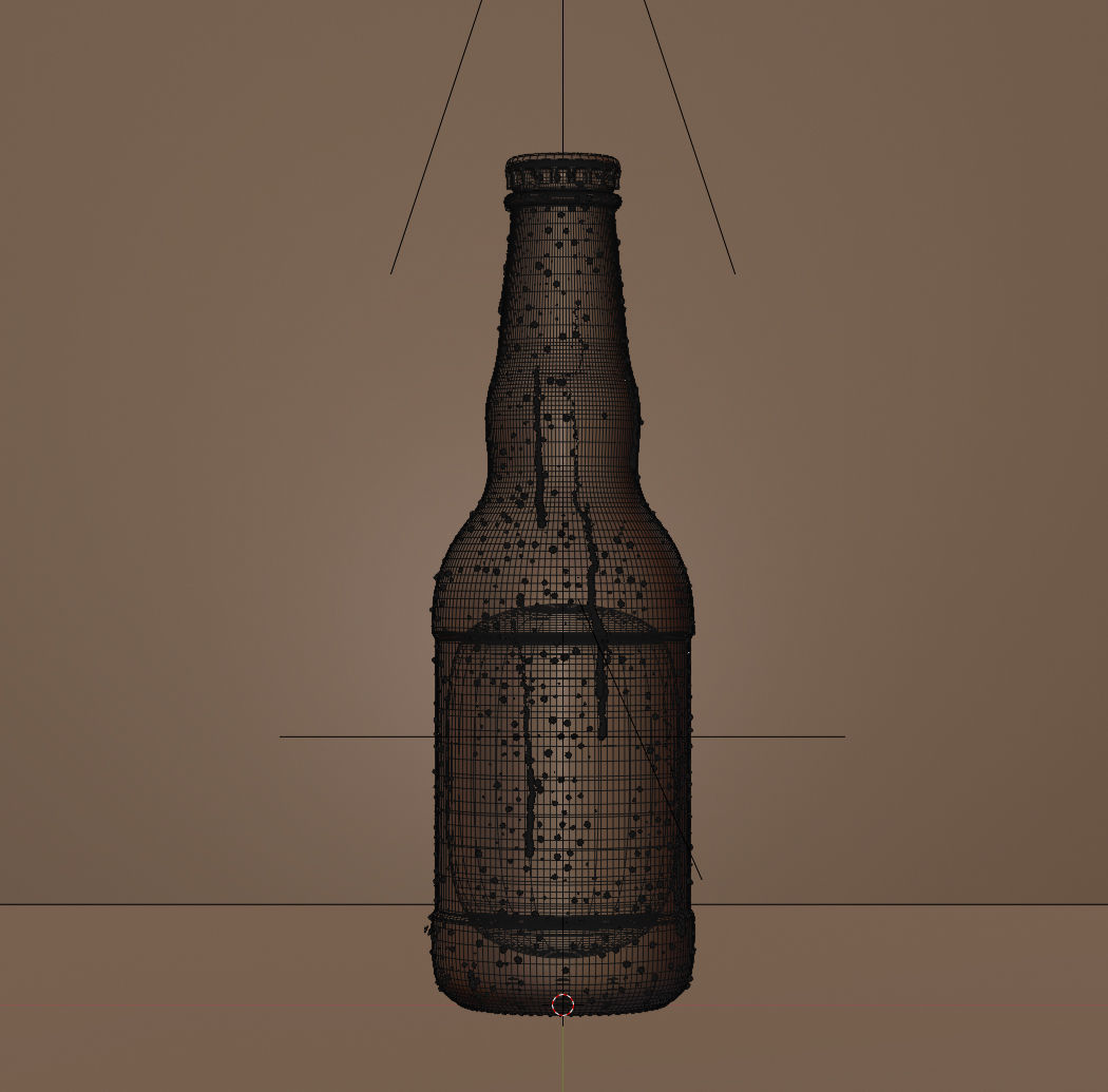 7 Beer Bottles 3D model_1