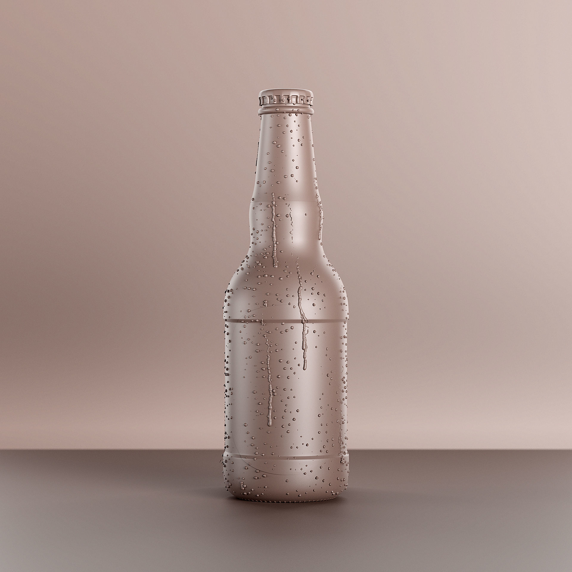 7 Beer Bottles 3D model_2