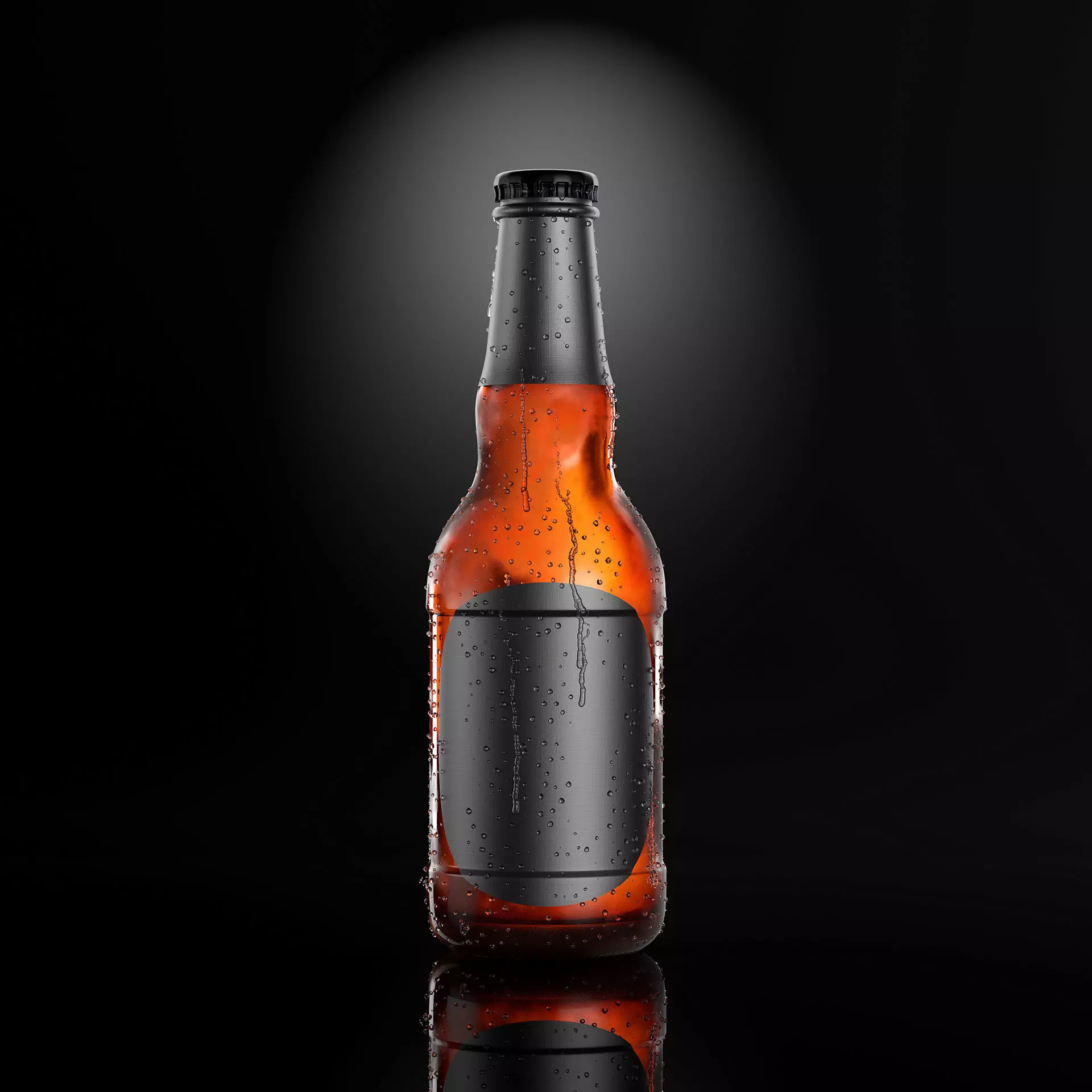7 Beer Bottles 3D model_0