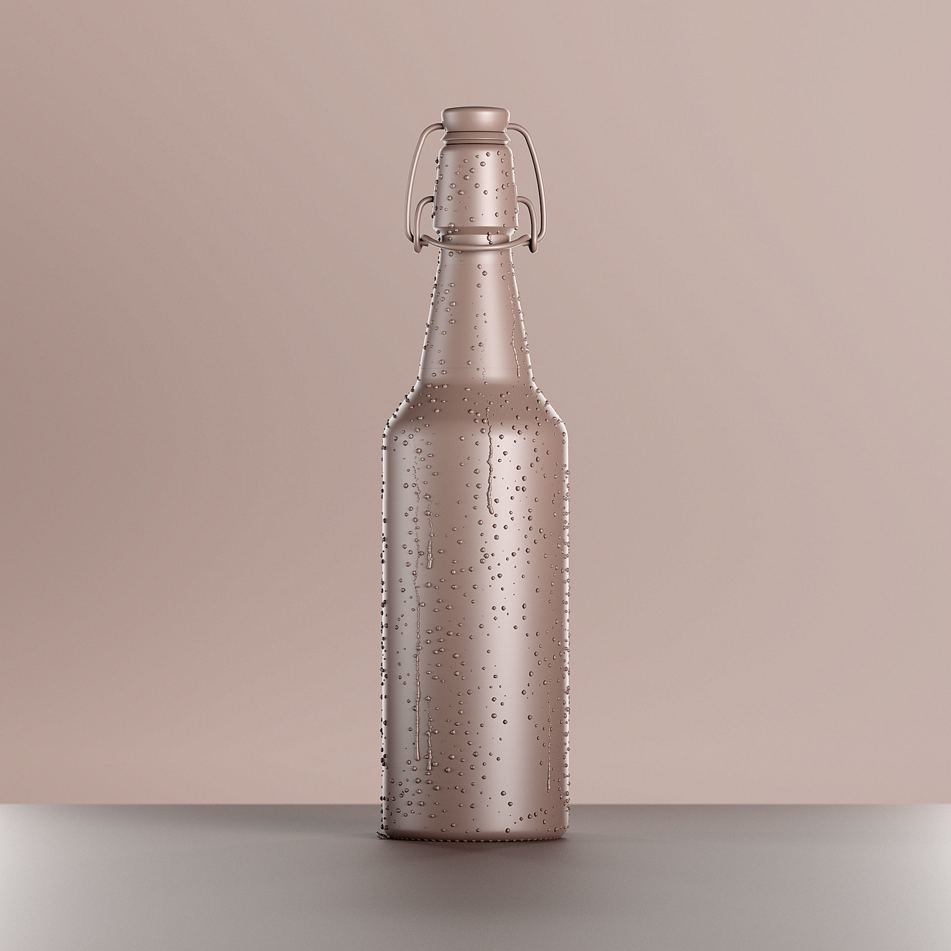 7 Beer Bottles 3D model_17