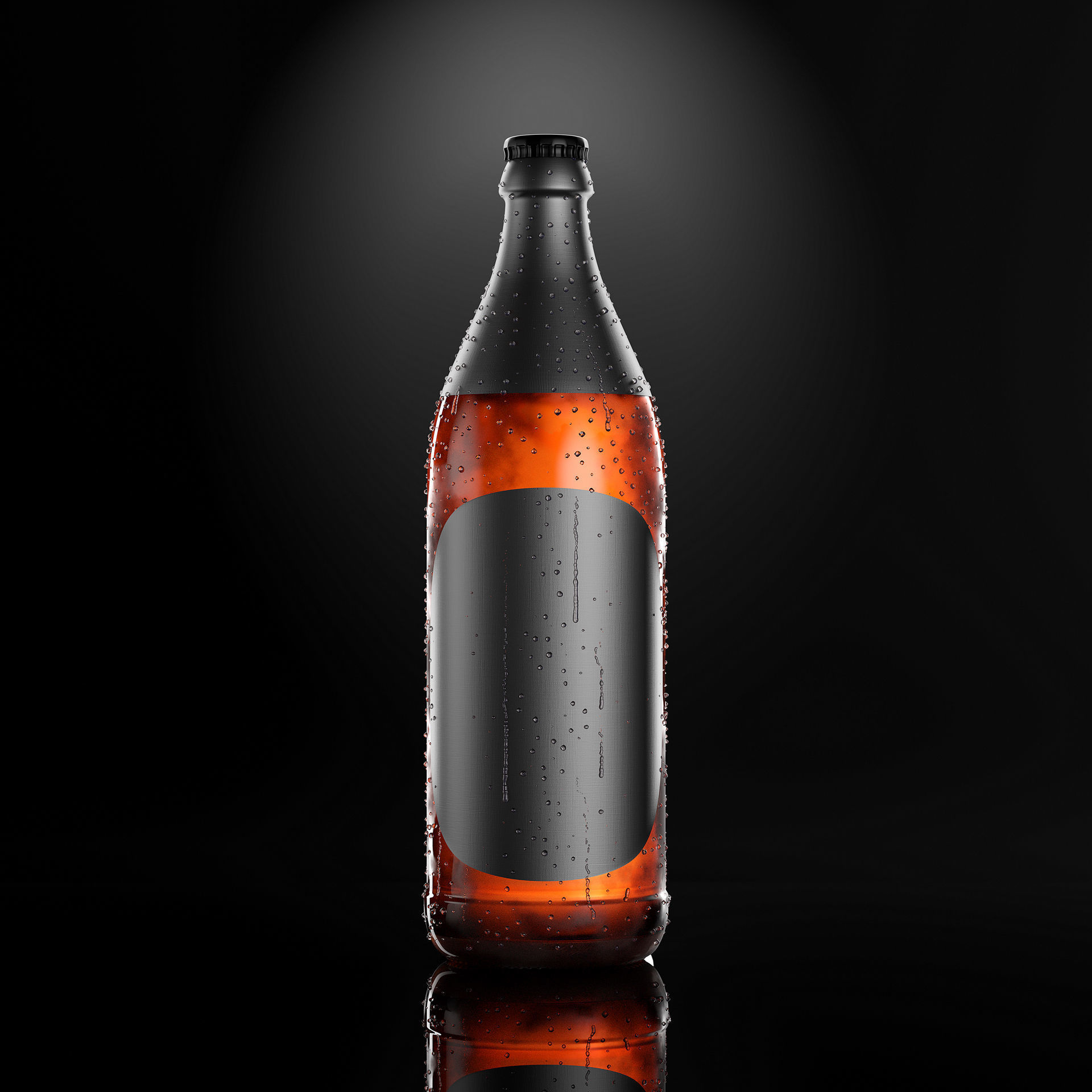 7 Beer Bottles 3D model_6