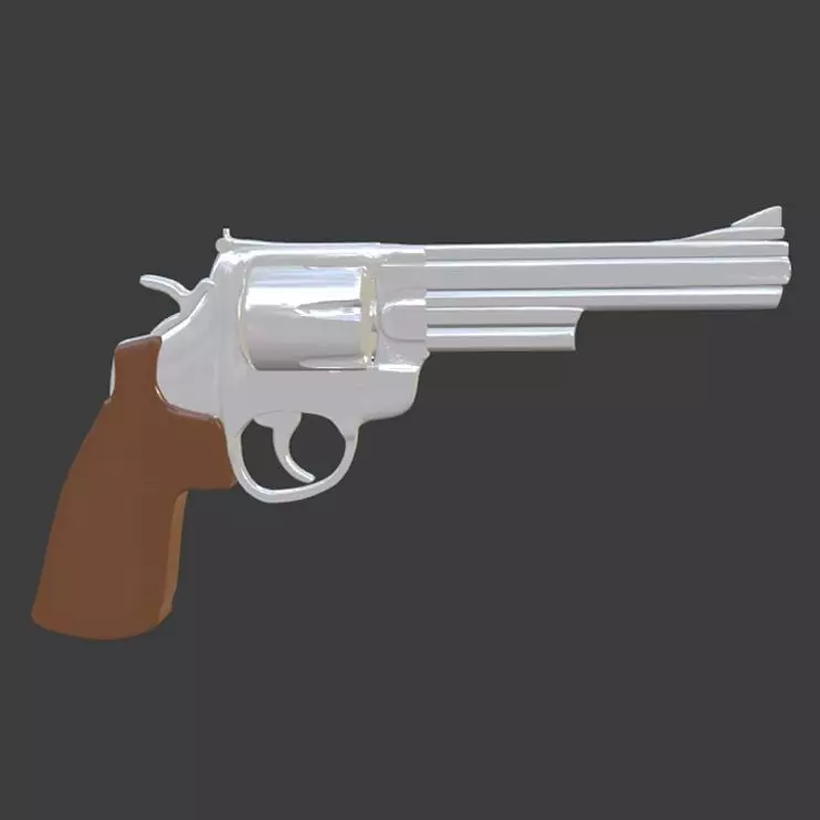 Revolver Free low-poly 3D model