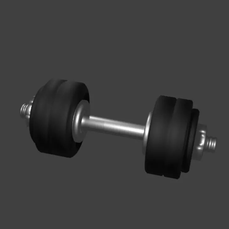 Barbell dumbbell Free low-poly 3D model