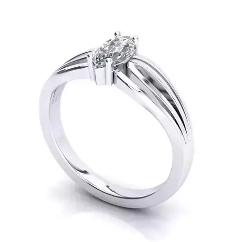 solitary ring engagement jewel with diamond marquise