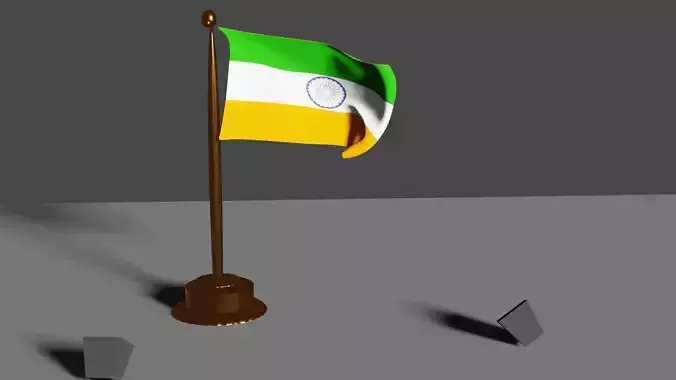 Indian Flag  with sound and animation