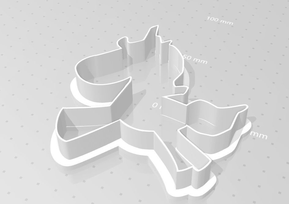 Unicorn Cookie Cutters 3D print model_4
