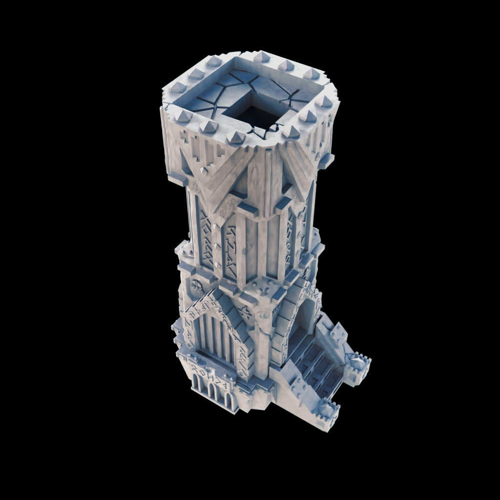 Dwarven Fortress Style Tabletop Terrain And Dice Tower 3D print model_4