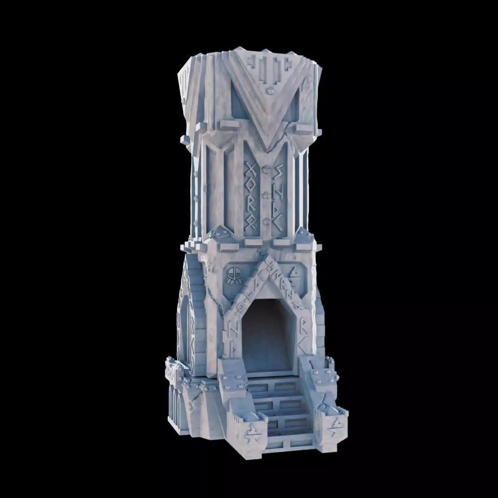Dwarven Fortress Style Tabletop Terrain And Dice Tower 3D print model_0
