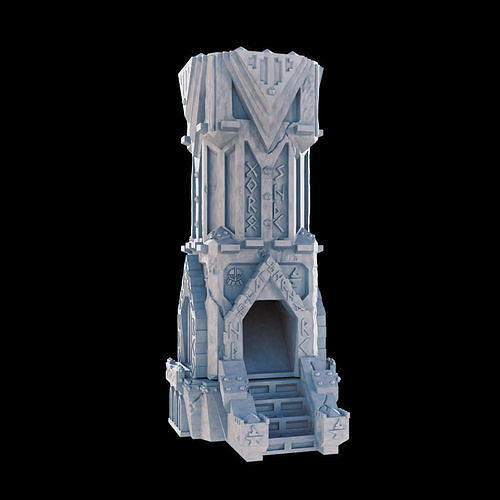 Dwarven Fortress Style Tabletop Terrain And Dice Tower 3D print model