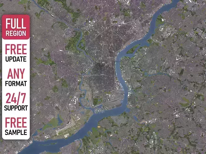 Philadelphia - Metropolitan Area 3D Model Collection