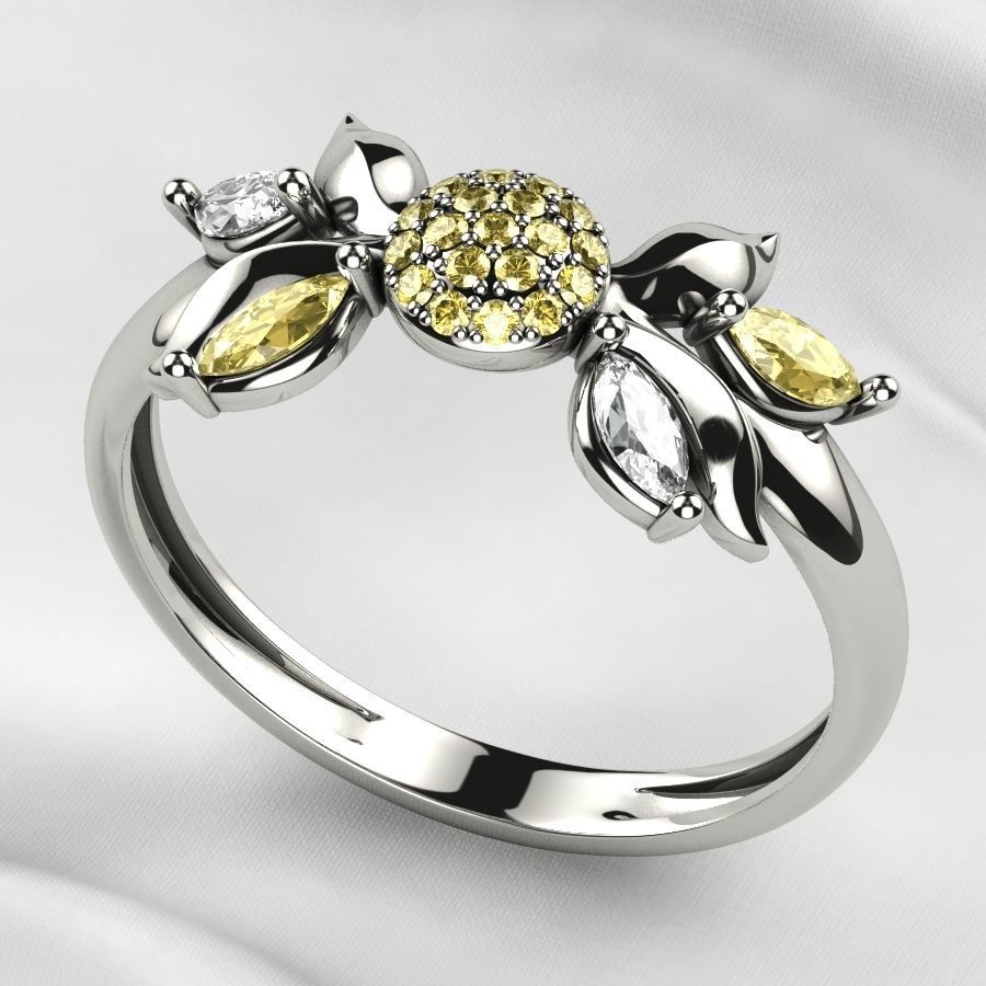 Beautiful Gold Ring 3D print model_10