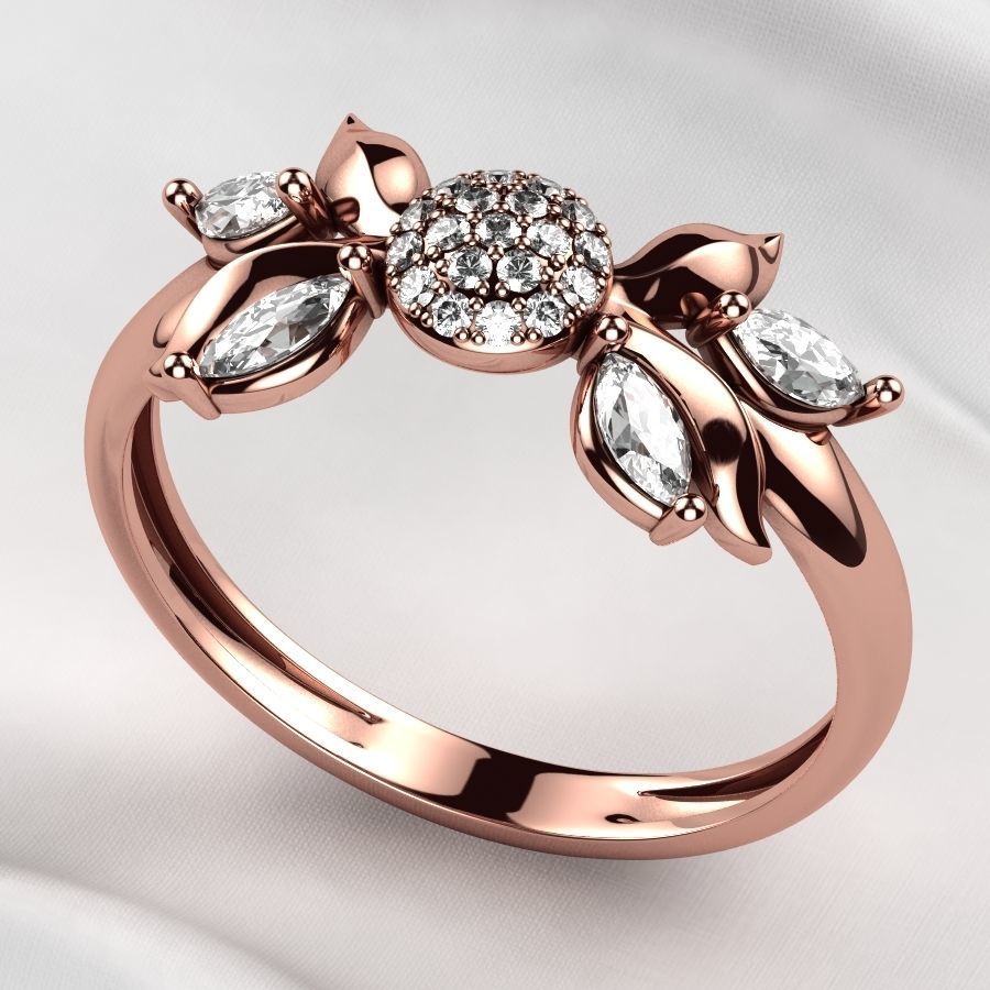 Beautiful Gold Ring 3D print model_5