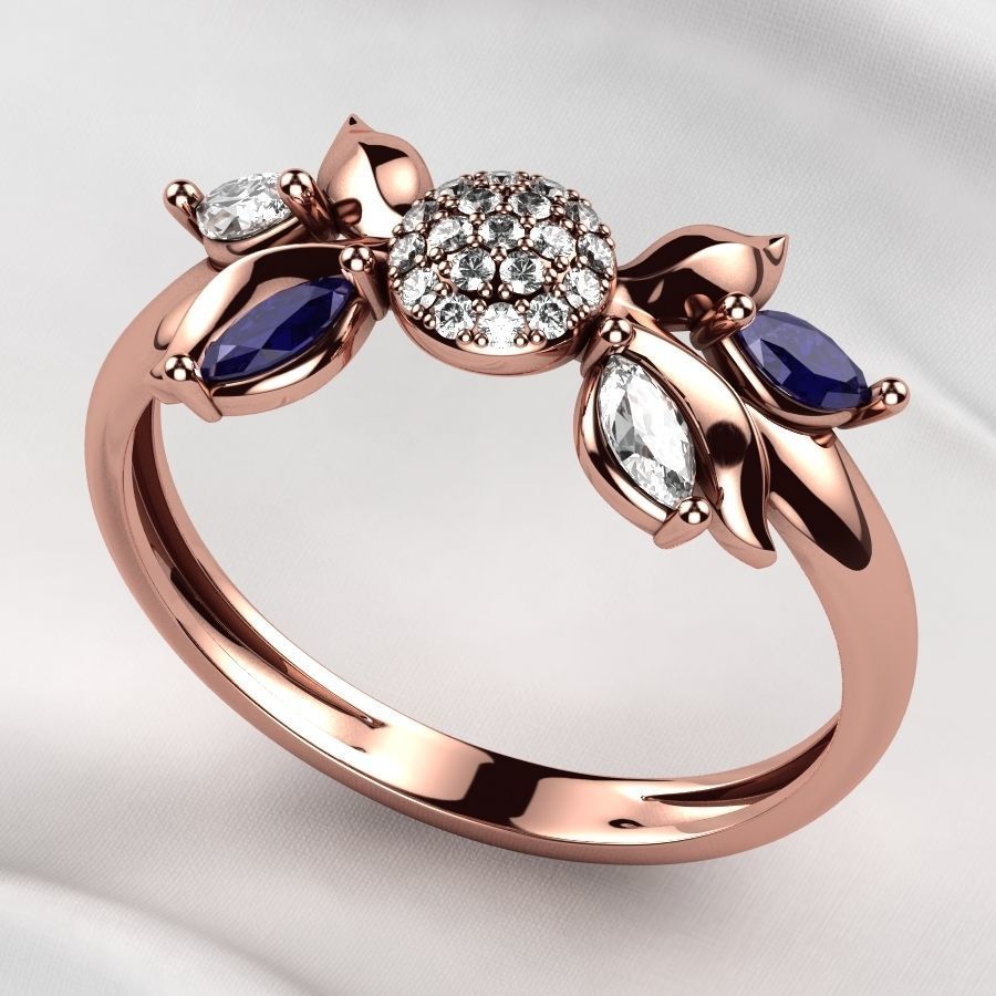 Beautiful Gold Ring 3D print model_6