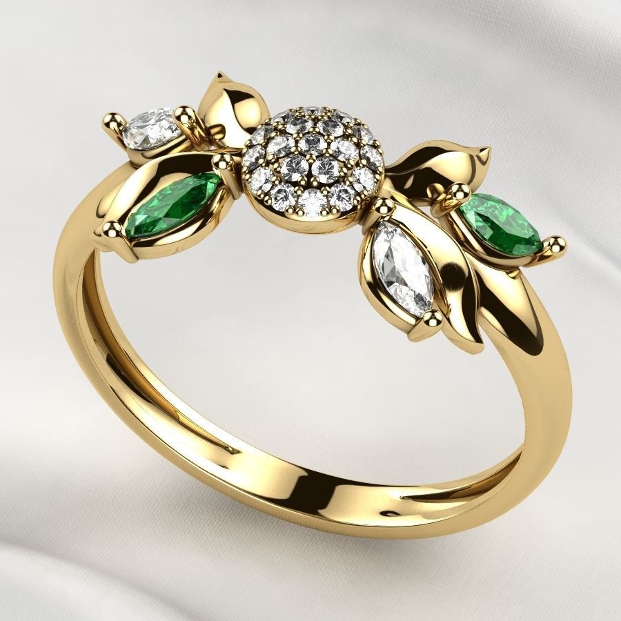 Beautiful Gold Ring 3D print model_1