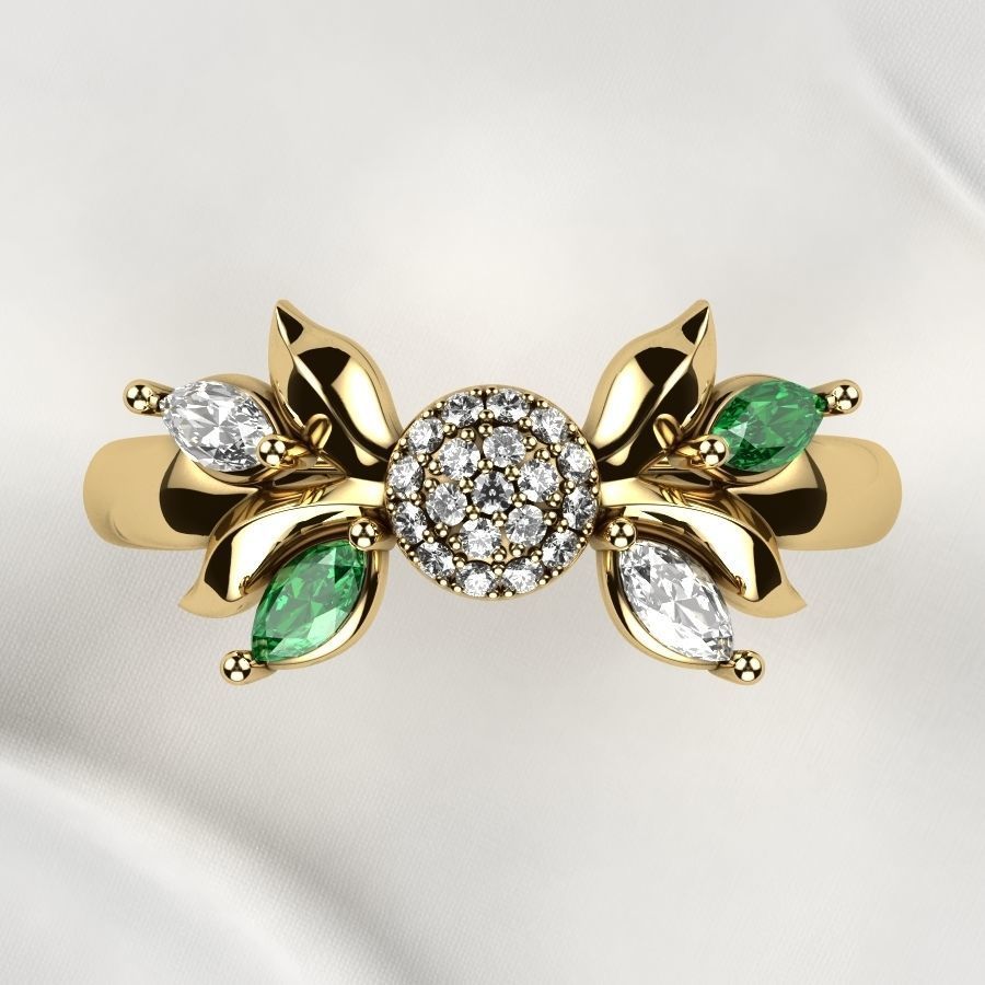 Beautiful Gold Ring 3D print model_14