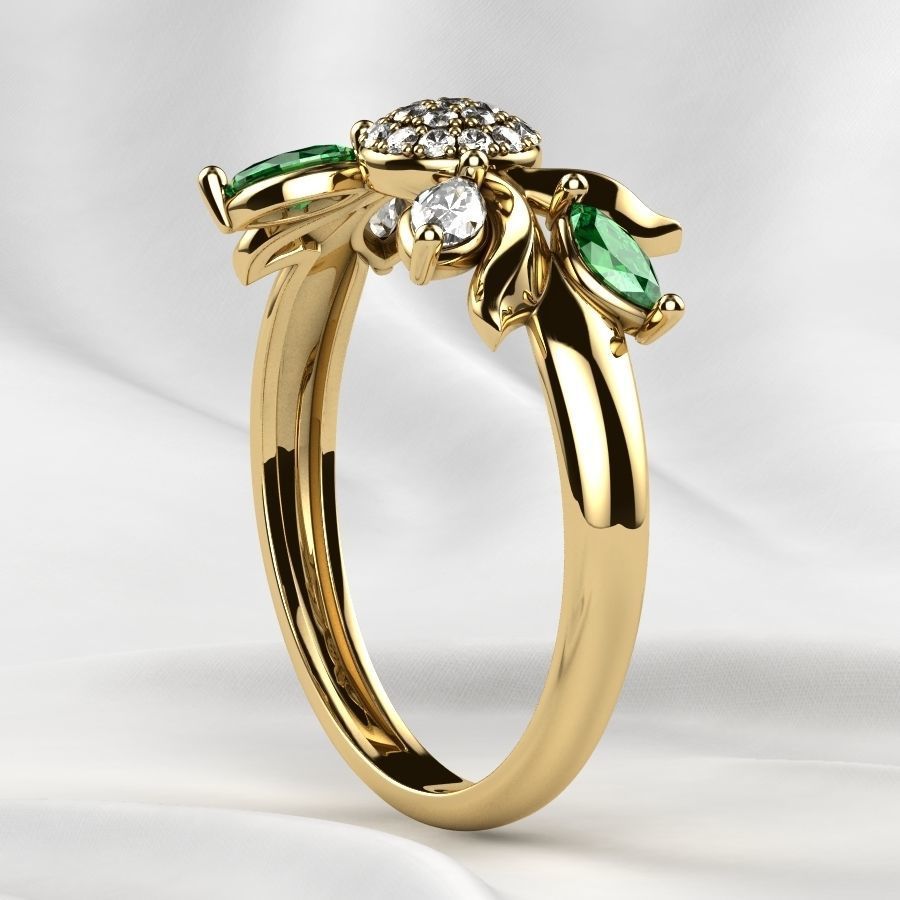 Beautiful Gold Ring 3D print model_19